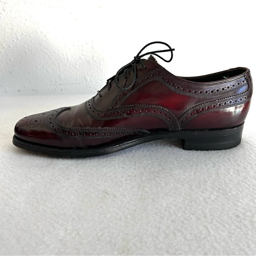 Vintage Florsheim Imperial Brown Wingtip Shoes Men's Size US 9B